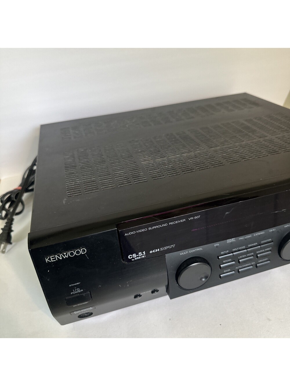 Kenwood VR-507 5.1 AV Surround Receiver Dolby Digital DTS Powers On